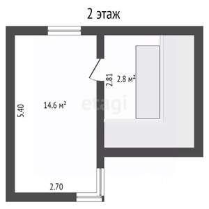 Дом 44м², 2-этажный, участок 7 сот.