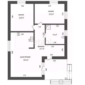 Дом 83м², 1-этажный, участок 6 сот.