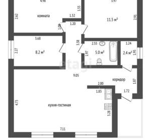 Дом 80м², 1-этажный, участок 4 сот.