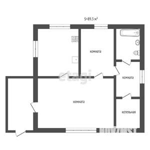 Дом 89м², 1-этажный, участок 6 сот.