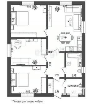 Дом 85м², 1-этажный, участок 6 сот.