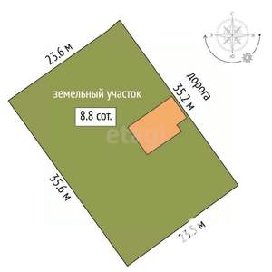 Дом 30м², 1-этажный, участок 9 сот.