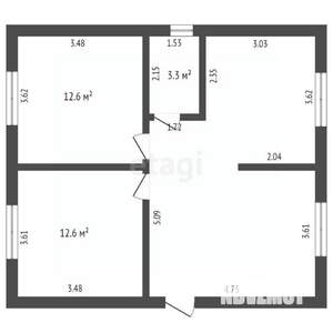 Дом 77м², 1-этажный, участок 8 сот.