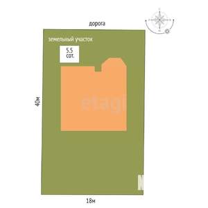 Дом 123м², 1-этажный, участок 6 сот.