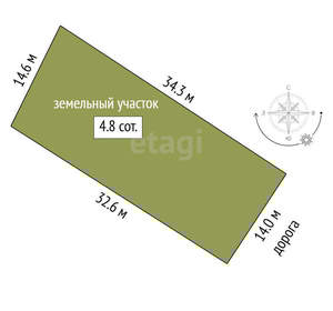 Дом 110м², 1-этажный, участок 5 сот.