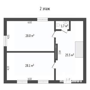 Дом 176м², 2-этажный, участок 6 сот.