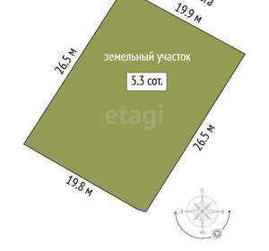 Дом 33м², 2-этажный, участок 6 сот.