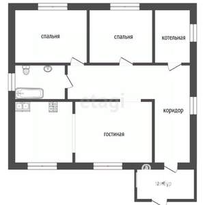 Дом 100м², 1-этажный, участок 9 сот.