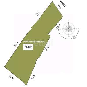 Дом 60м², 1-этажный, участок 8 сот.