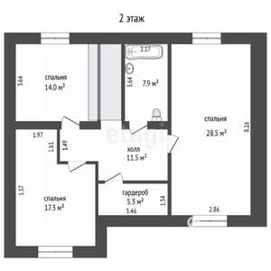 Дом 173м², 2-этажный, участок 5 сот.