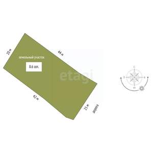 Дом 40м², 1-этажный, участок 9 сот.