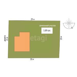 Дом 105м², 2-этажный, участок 6 сот.