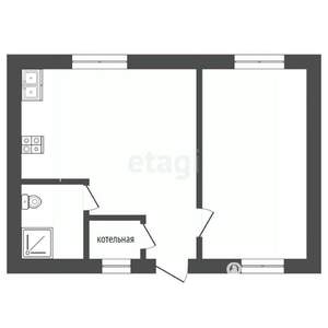 Дом 44м², 1-этажный, участок 8 сот.