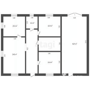 Дом 100м², 1-этажный, участок 5 сот.