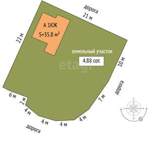 Дача 36м², 1-этажный, участок 5 сот.