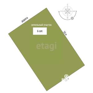 Дом 104м², 1-этажный, участок 6 сот.