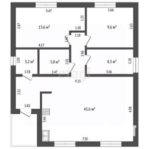 Дом 90м², 1-этажный, участок 5 сот.