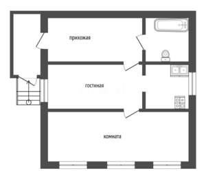 Дом 23м², 1-этажный, участок 4 сот.