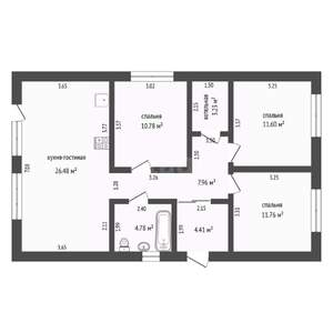 Дача 90м², 1-этажный, участок 6 сот.