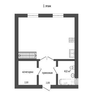 Коттедж 80м², 2-этажный, участок 5 сот.