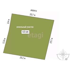 Дом 25м², 1-этажный, участок 4 сот.