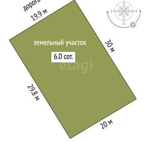 Дом 105м², 1-этажный, участок 6 сот.