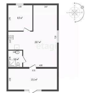 Дача 60м², 1-этажный, участок 7 сот.