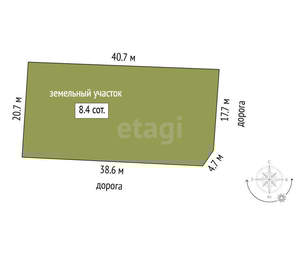 Дом 30м², 2-этажный, участок 8 сот.