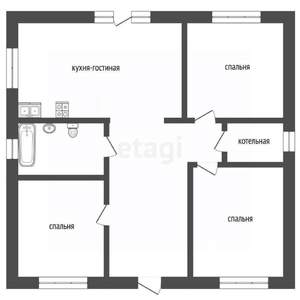 Дом 80м², 1-этажный, участок 8 сот.