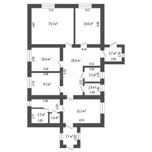 Дом 131м², 2-этажный, участок 8 сот.