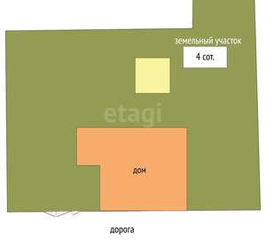Дом 23м², 1-этажный, участок 4 сот.