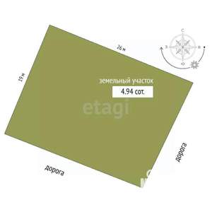 Дом 60м², 2-этажный, участок 5 сот.