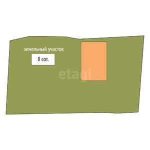 Дом 120м², 1-этажный, участок 8 сот.