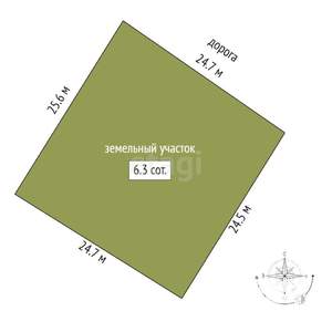 Дом 164м², 1-этажный, участок 6 сот.