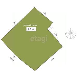 Дом 35м², 1-этажный, участок 5 сот.