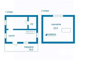 Дом 56м², 2-этажный, участок 4 сот.