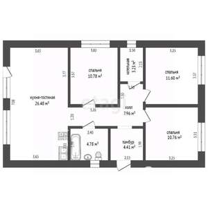 Дача 90м², 1-этажный, участок 7 сот.