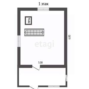 Дача 30м², 2-этажный, участок 5 сот.