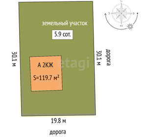 Дом 131м², 2-этажный, участок 6 сот.