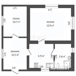 Дача 53м², 1-этажный, участок 5 сот.