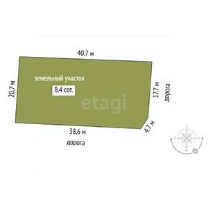 Дом 30м², 1-этажный, участок 8 сот.