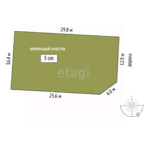 Дом 80м², 1-этажный, участок 5 сот.