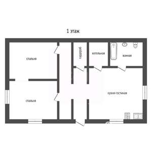 Дом 60м², 2-этажный, участок 5 сот.