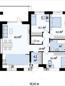 Дом 105м², 1-этажный, участок 5 сот.