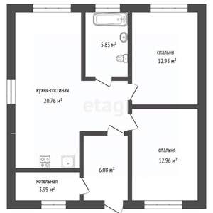 Дом 85м², 1-этажный, участок 5 сот.