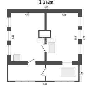 Дом 63м², 1-этажный, участок 12 сот.