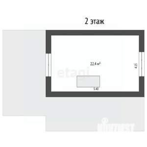 Дом 57м², 2-этажный, участок 4 сот.