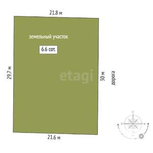 Дом 30м², 1-этажный, участок 7 сот.