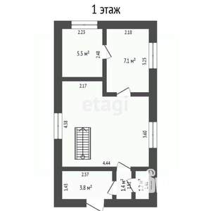 Дом 45м², 2-этажный, участок 5 сот.