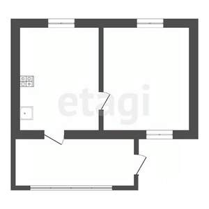 Дом 44м², 1-этажный, участок 5 сот.